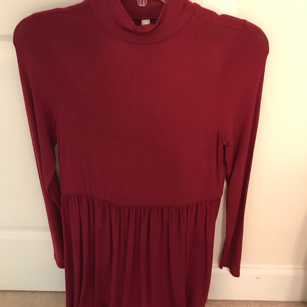 Red long sleeve dress